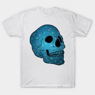 Galaxy Skull - Turquoise T-Shirt